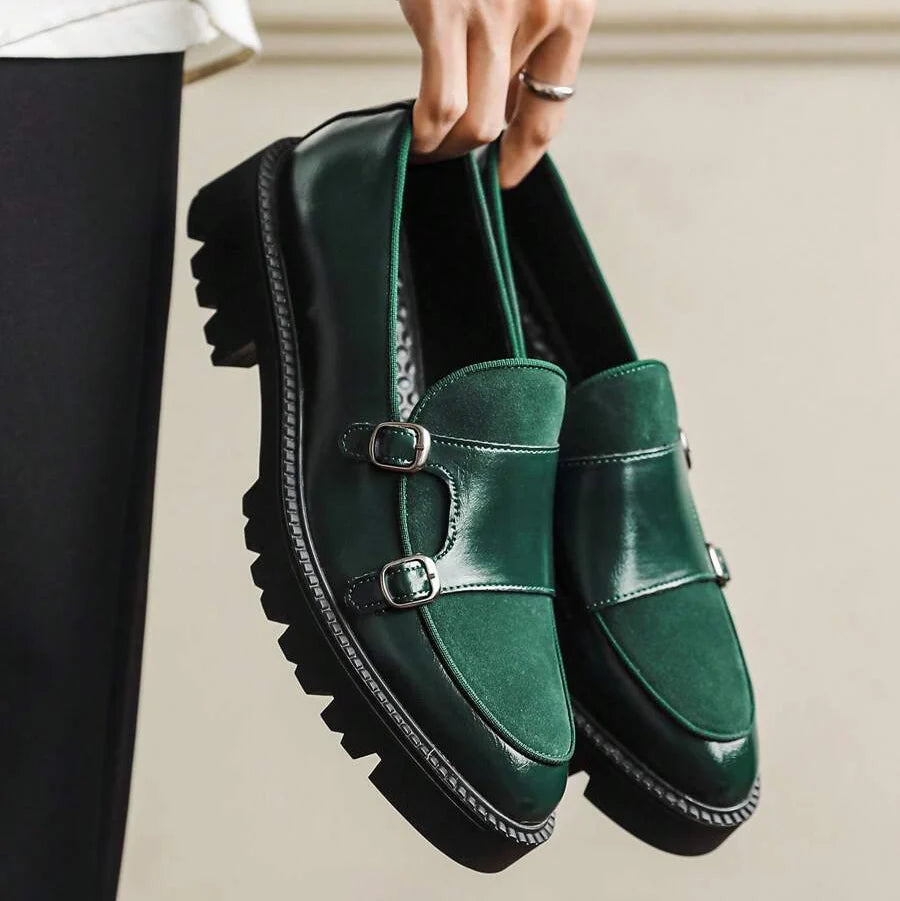 Mocassins homme à double boucle