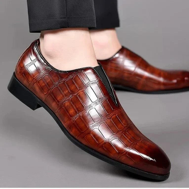 Chaussures habillées homme effet croco