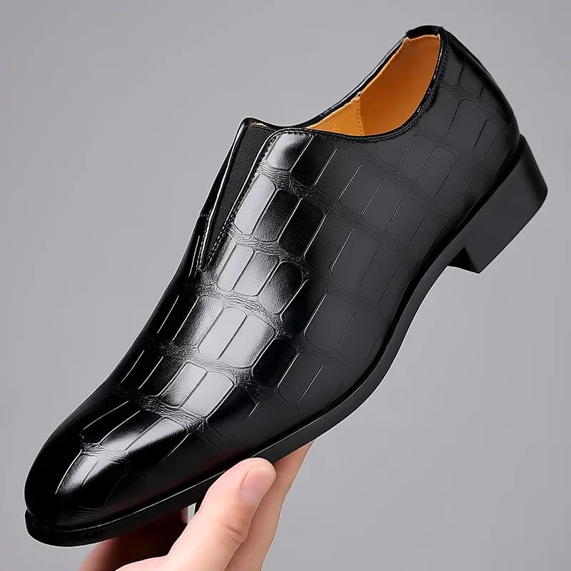 Chaussures habillées homme effet croco
