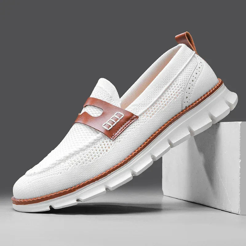 Mocassins homme en maille