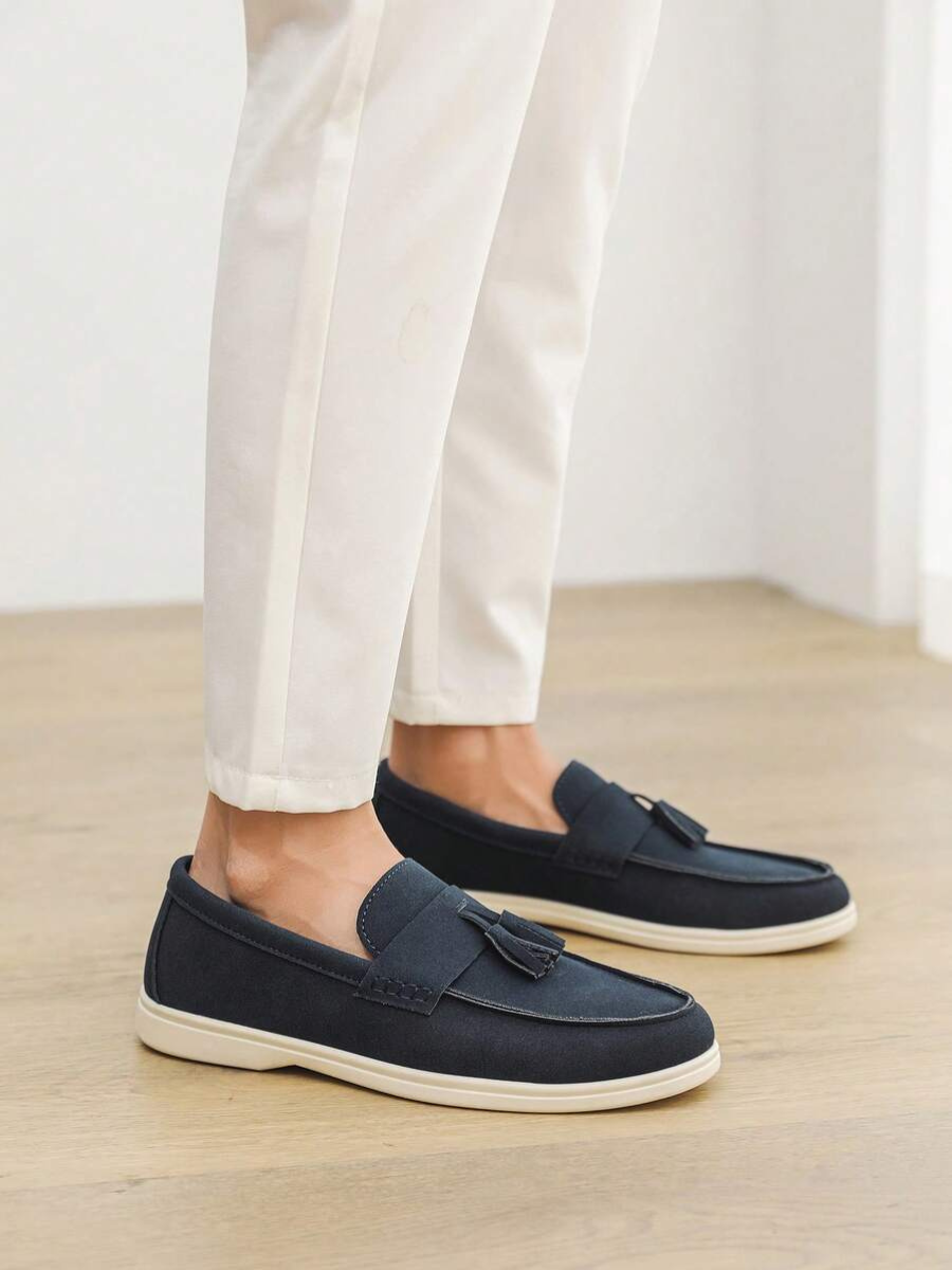 Mocassins homme à languette frangée