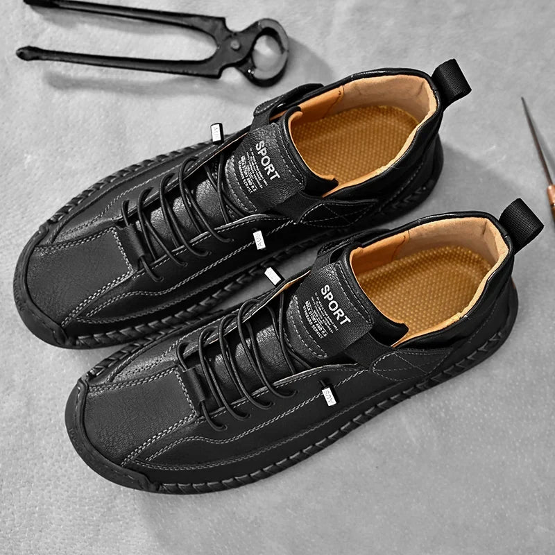 Chaussures homme à lacets bande élastique