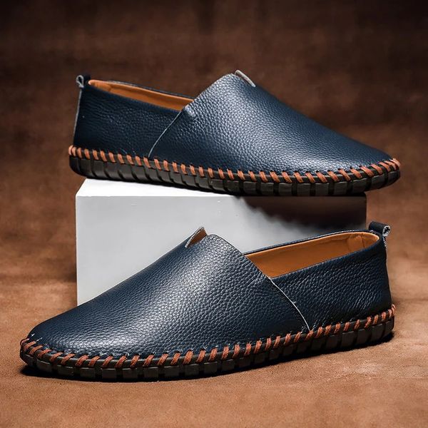 Mocassins homme texturés à enfiler