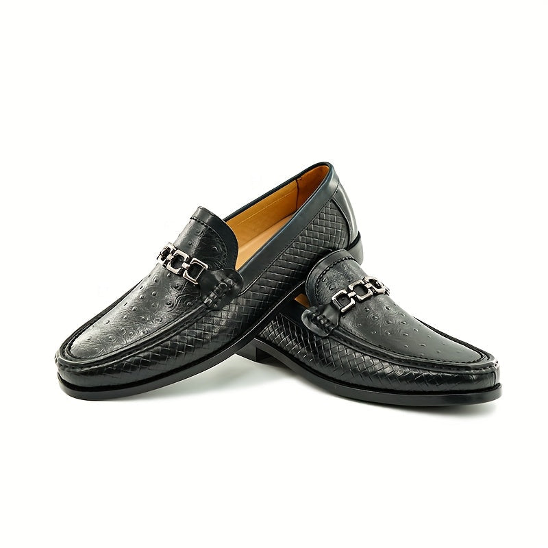 Mocassins homme tressés à barrette