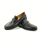 Mocassins homme tressés à barrette