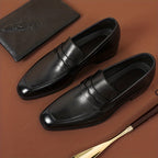 Mocassins penny homme à bout allongé