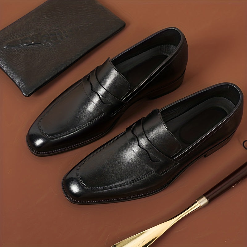 Mocassins penny homme à bout allongé