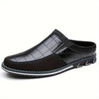 Mules homme à motif quadrillé