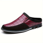 Mules homme à motif quadrillé