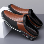 Mules homme bicolores à enfiler