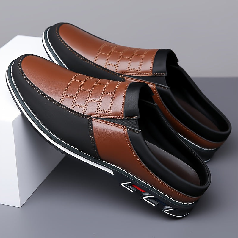 Mules homme bicolores à enfiler