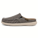 Mules homme en toile texturée