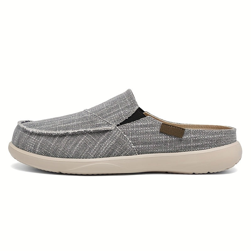 Mules homme en toile texturée