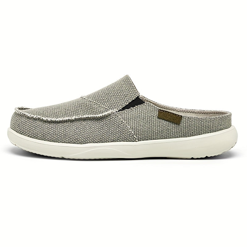 Mules homme en toile texturée