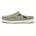 Mules homme en toile texturée