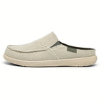 Mules homme en toile texturée
