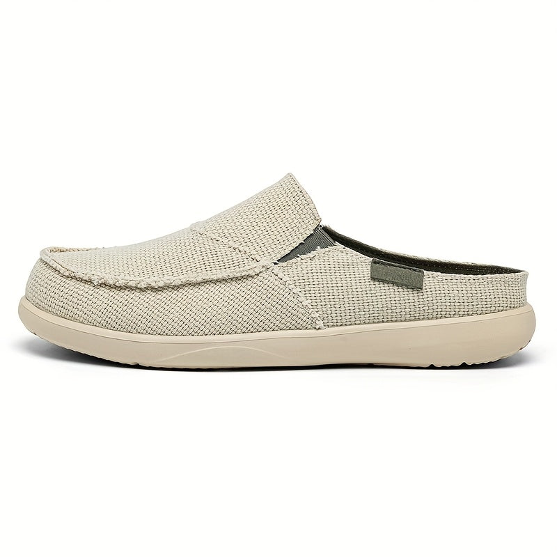 Mules homme en toile texturée
