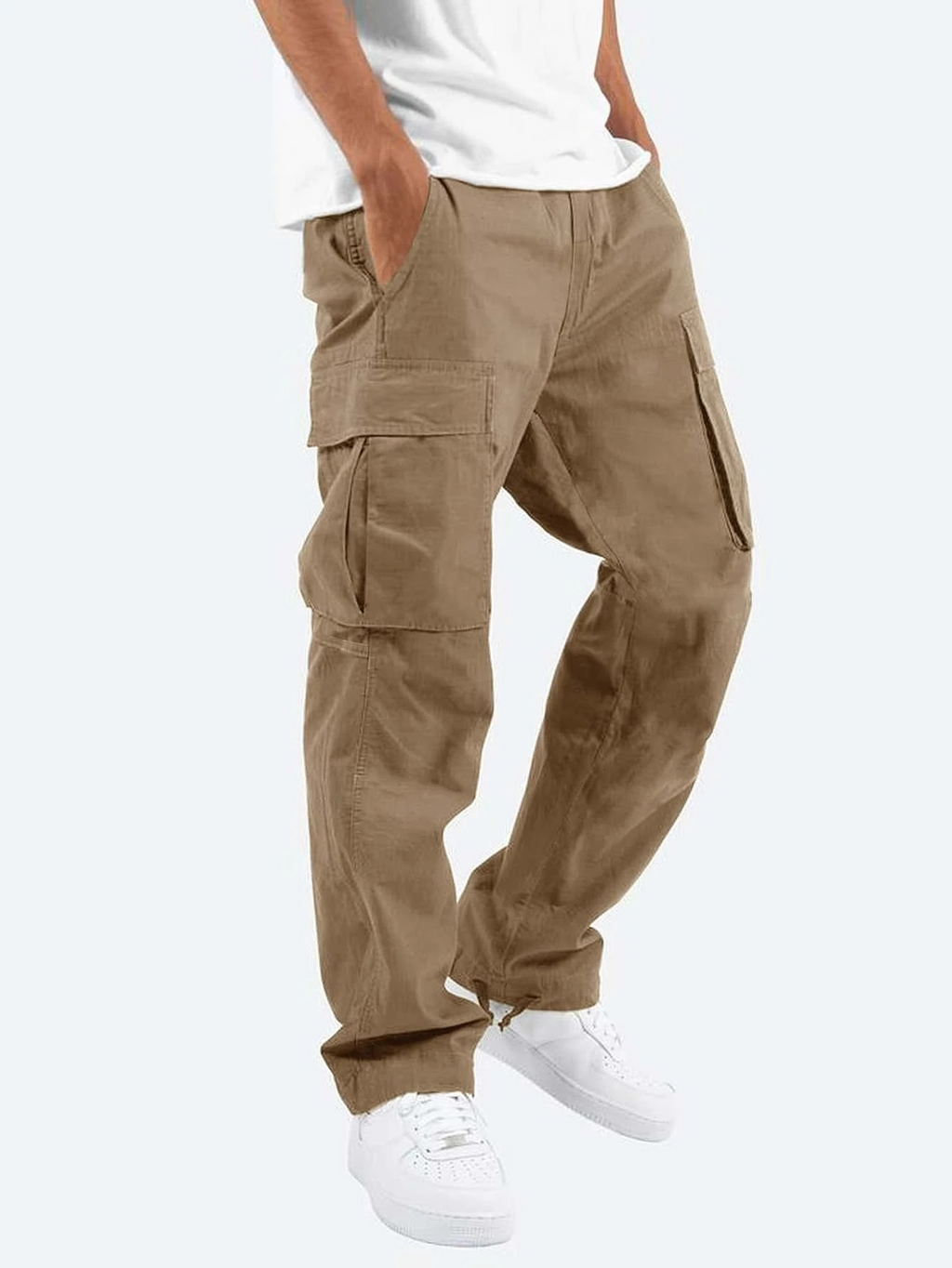 Pantalon cargo homme à cordon
