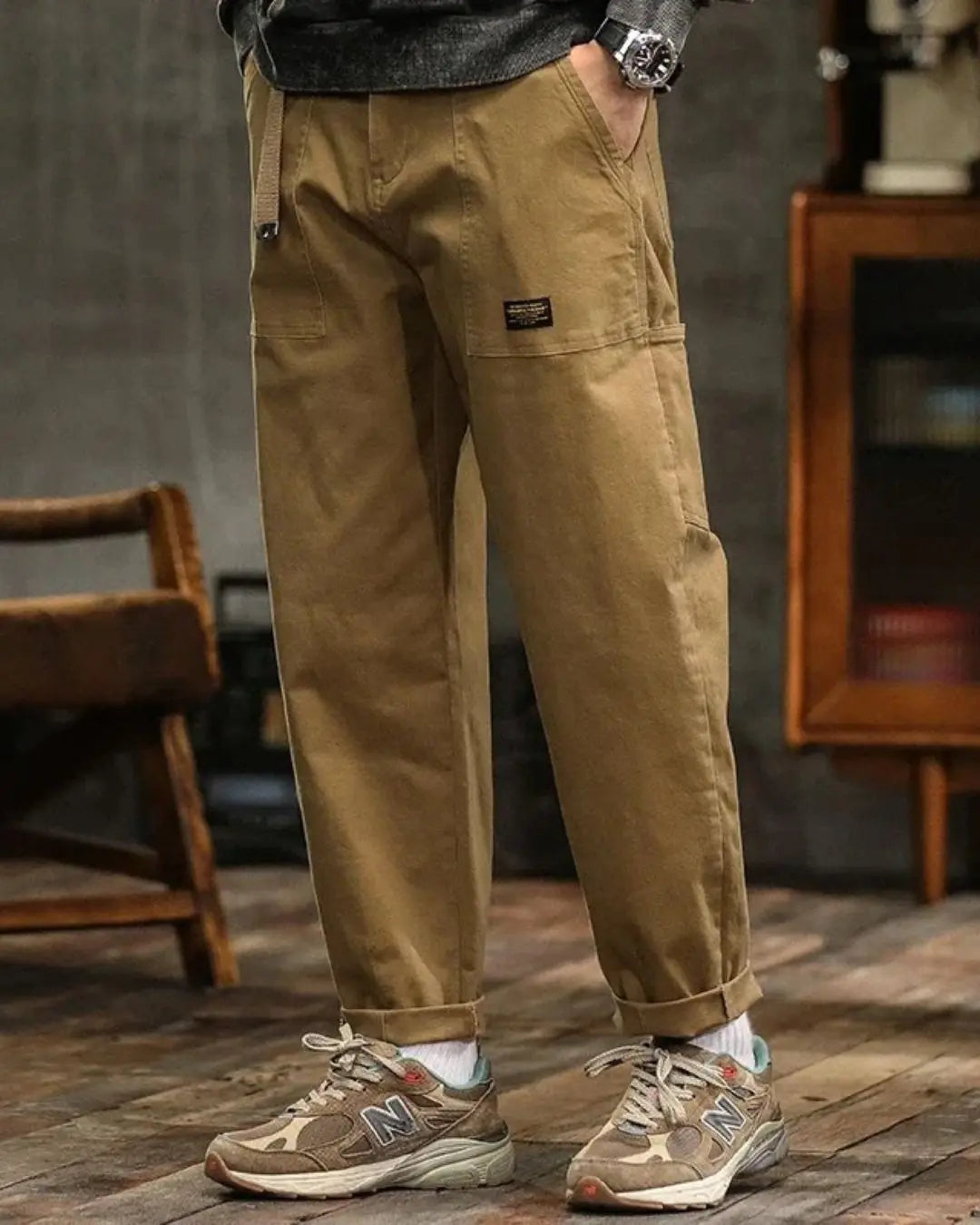 Pantalon cargo pour homme - Kaki