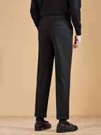 Pantalon droit à plis pour homme