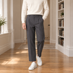 Pantalon homme coupe droite à plis
