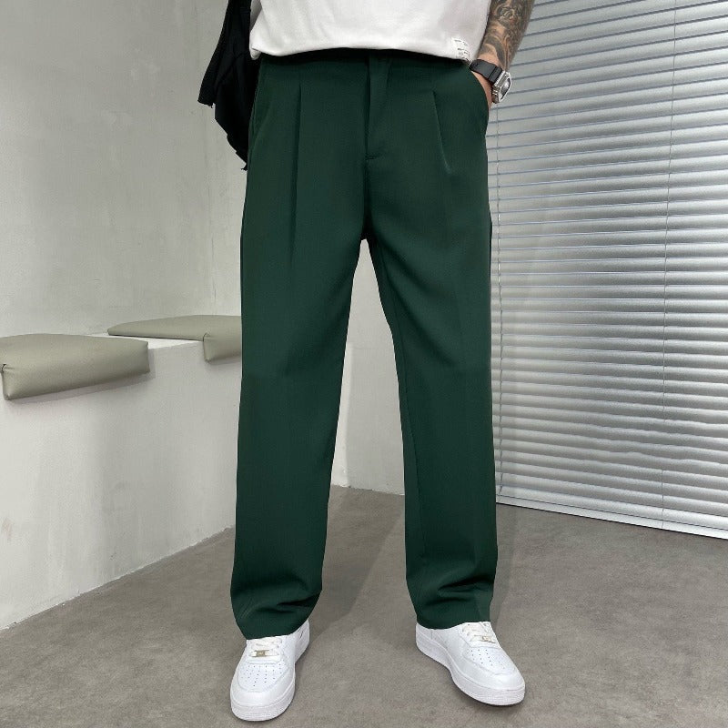 Pantalon homme décontracté à jambe droite
