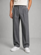 Pantalon homme droit plissé