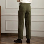 Pantalon homme plissé en velours côtelé