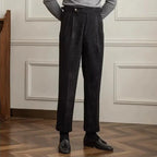 Pantalon homme plissé en velours côtelé