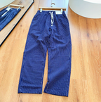 Pantalon homme rayé ample