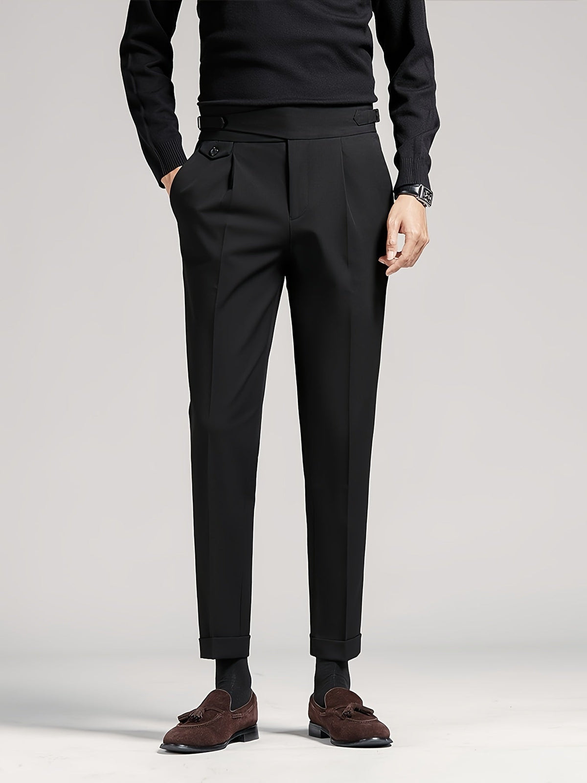 Pantalon homme taille haute