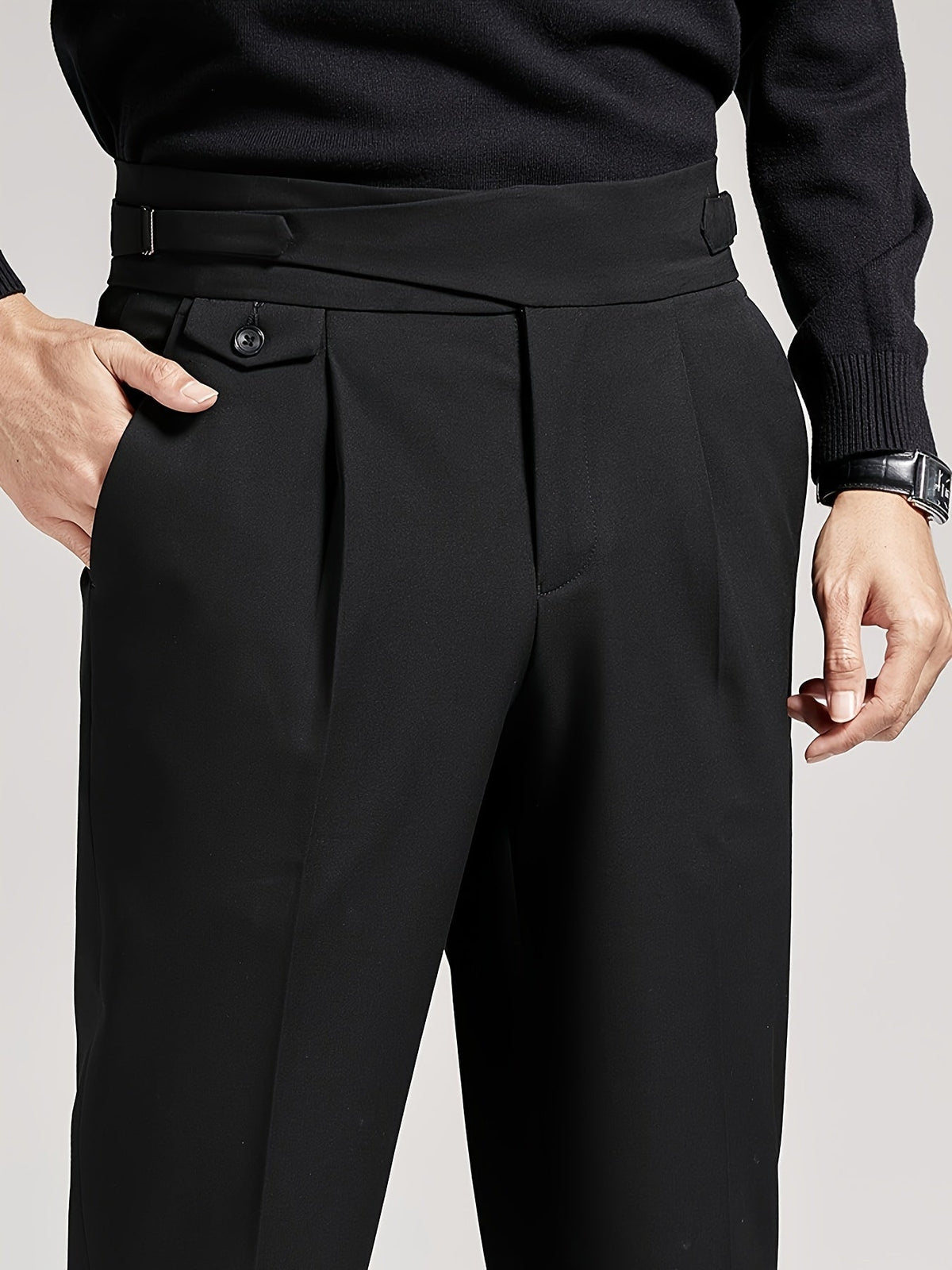 Pantalon homme taille haute