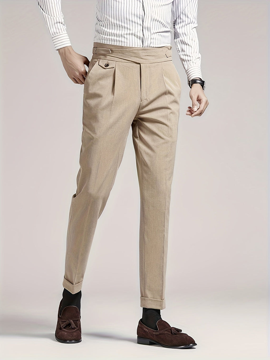 Pantalon homme taille haute