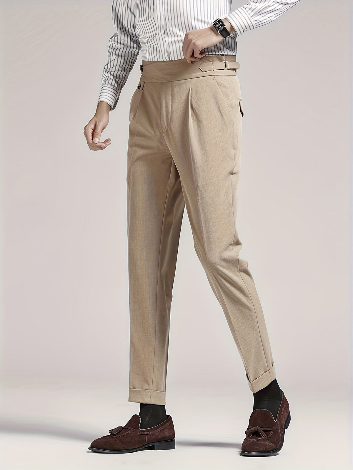 Pantalon homme taille haute
