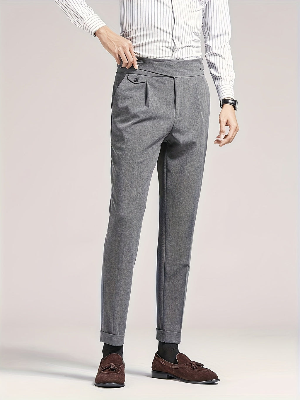 Pantalon homme taille haute