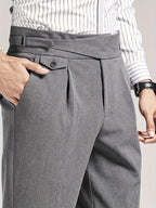 Pantalon homme taille haute