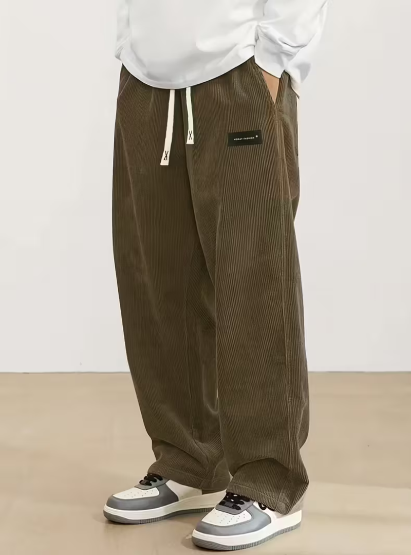 Pantalon large à cordon pour homme