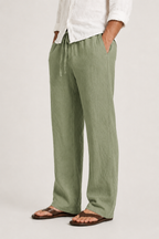 Pantalon en lin pour homme - Vert