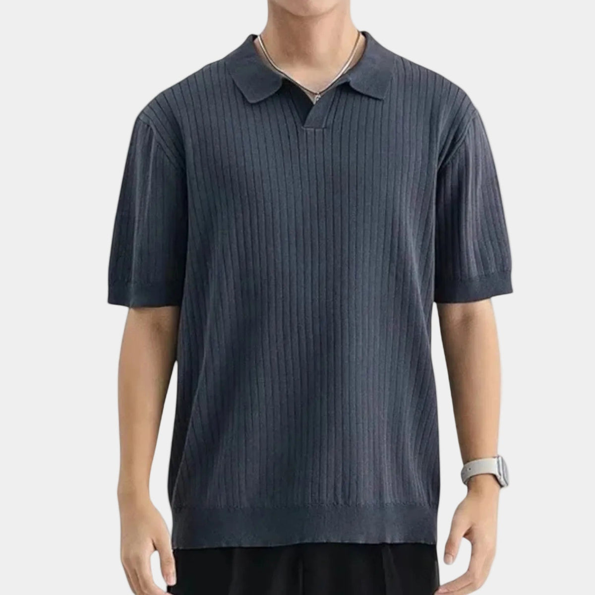 Polo homme côtel