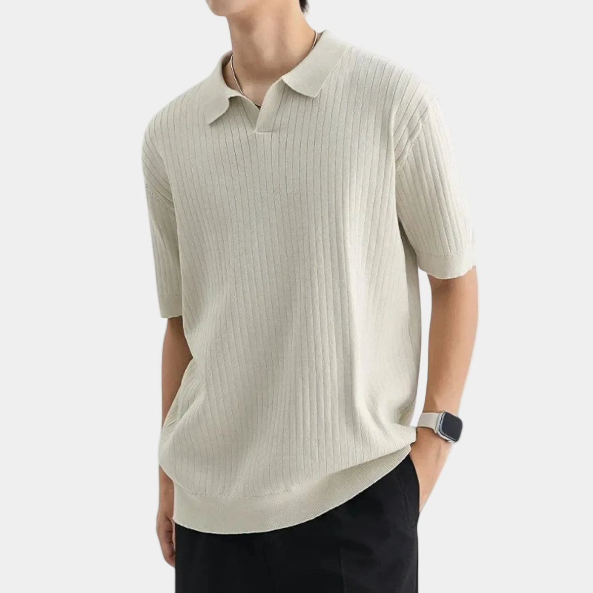 Polo homme côtel