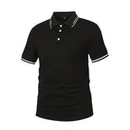 Polo homme à liserés contrastés