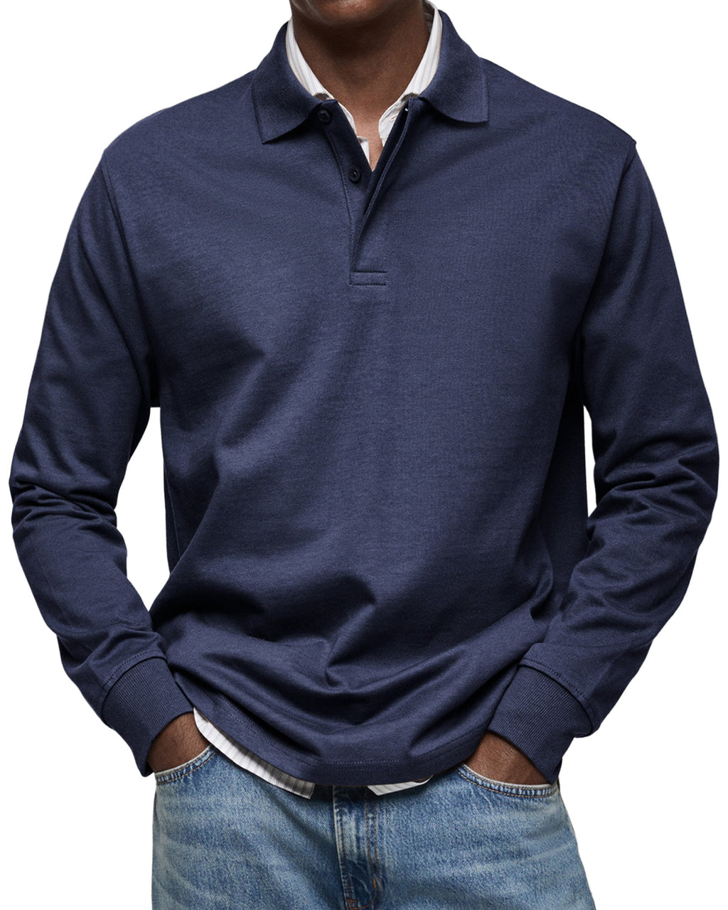 Polo homme à manches longues