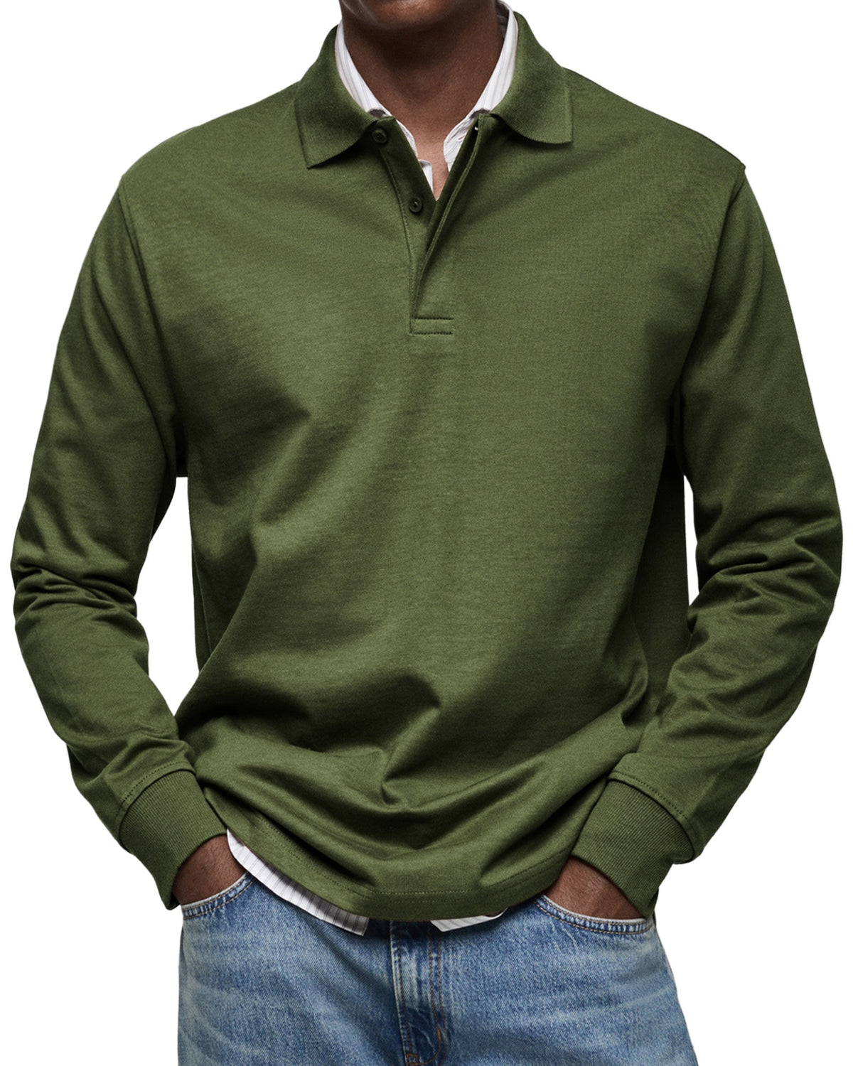 Polo homme à manches longues