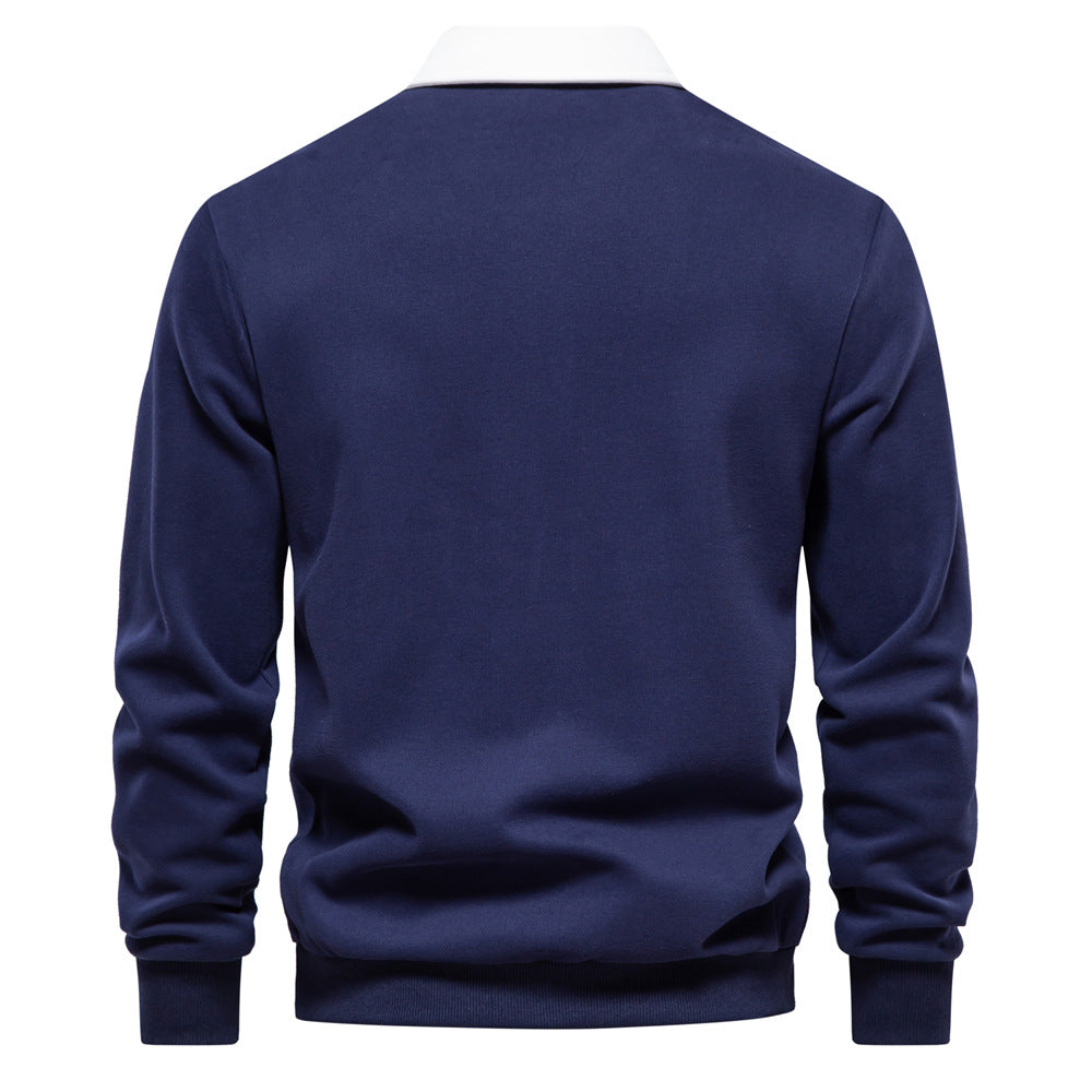 Polo homme à col contrasté