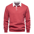 Polo homme à col contrasté