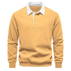 Polo homme à col contrasté
