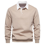 Polo homme à col contrasté
