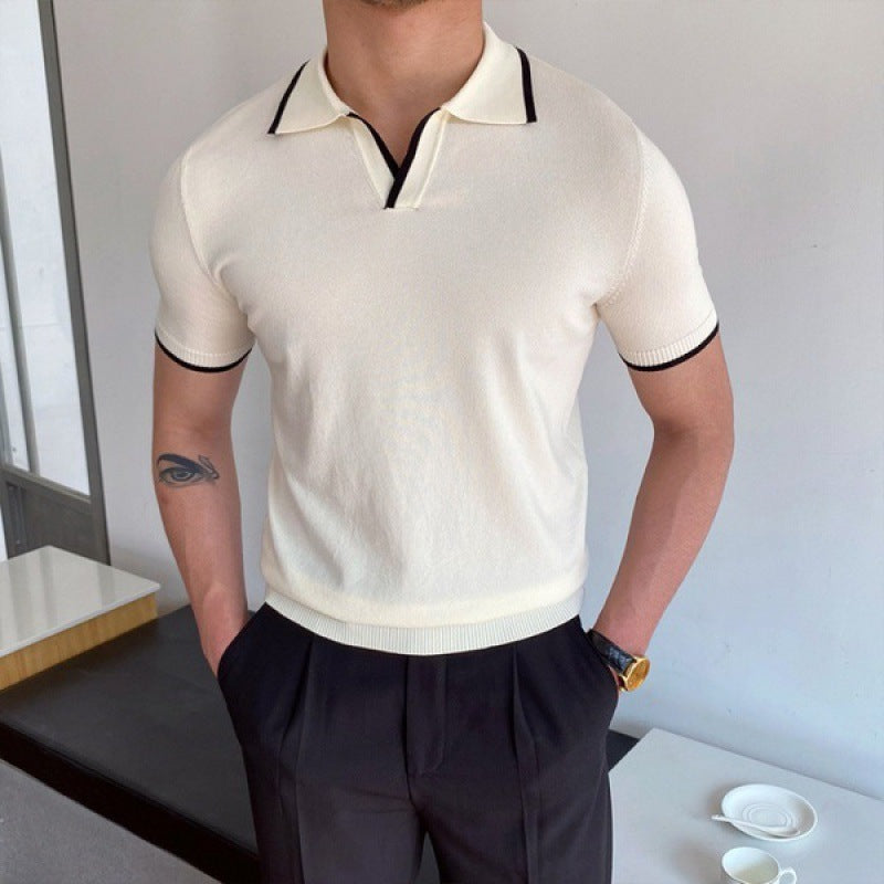 Polo homme col ouvert