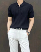 Polo homme côtelé