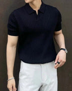 Polo homme côtelé